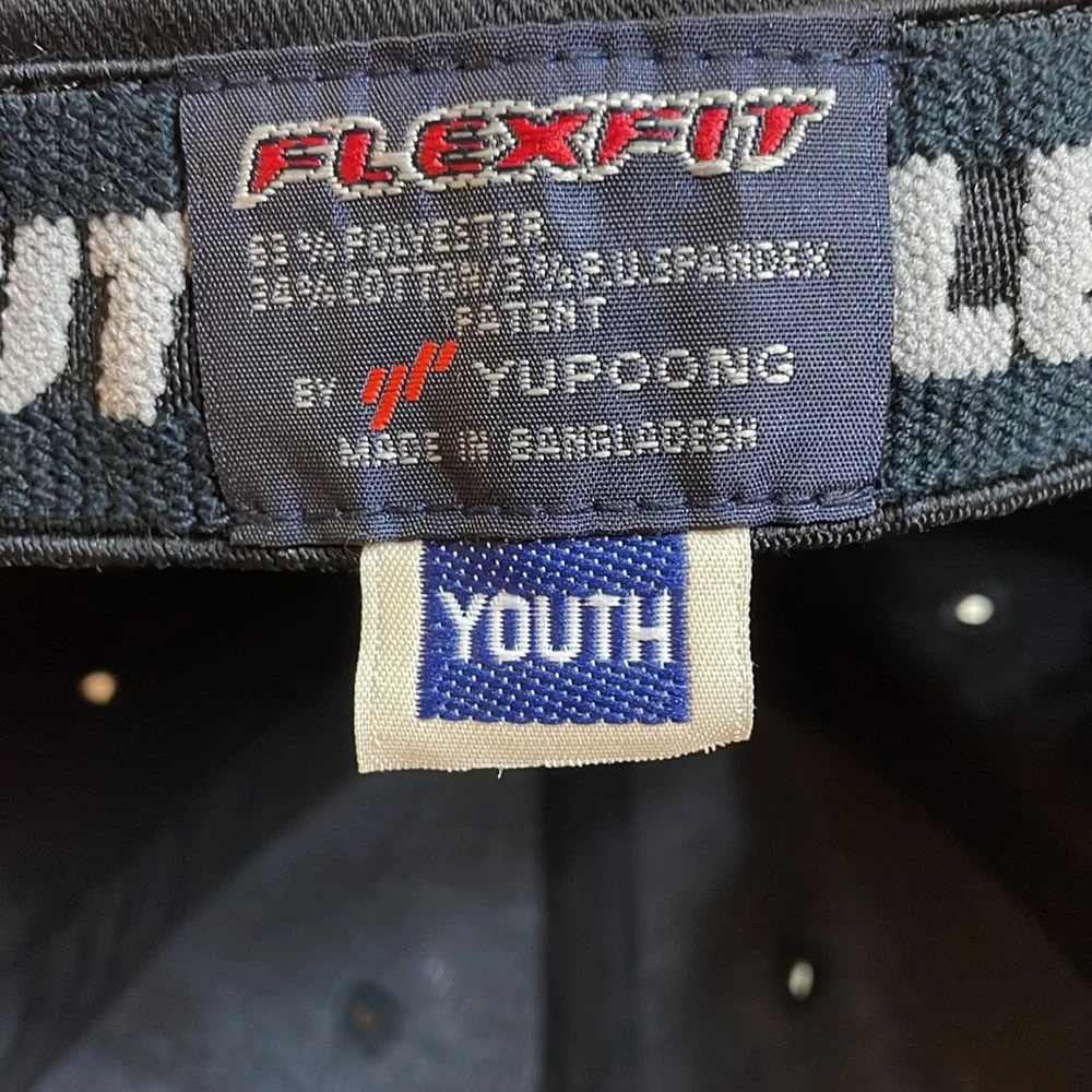 Youth Cotton Blend Cap - Flexfit in Black, Bodega Bay Surf Shack Logo - One Size
